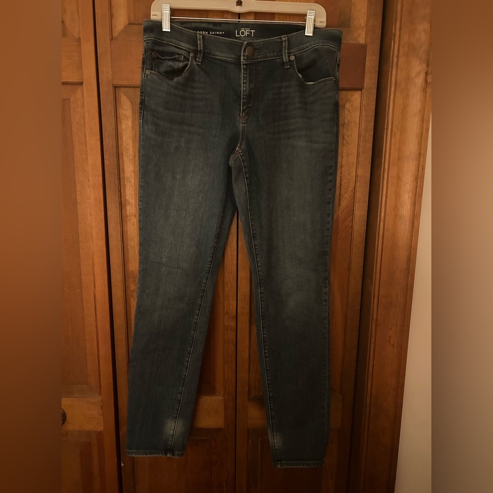 Ann Taylor Loft Women's Sz 30/10 Cotton Blend Modern Skinny Blue Jeans